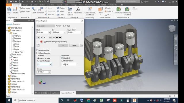 3d Assembly Animation in Autodesk Inventor  Engine Working in Autodesk Inventor 3d Model Design