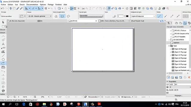 comment faire la mise en page ou  mettre un plan archicad en pdf