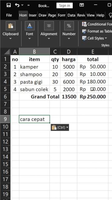 Tutorial Excel - Cara Cepat Menjumlahkan di Excel