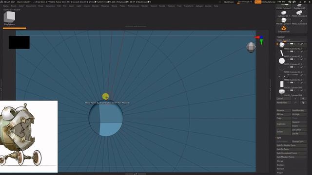ZBrush Hard Surface Tutorial - Creating an Alarm Clock Robot Part 2