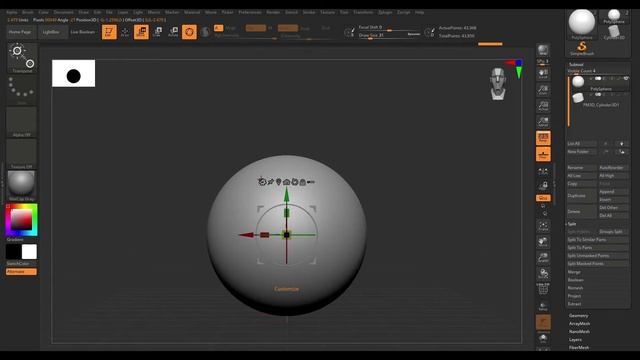 Zbrush | Object Manipulation (Gizmo 3D and Transpose Line Explained)