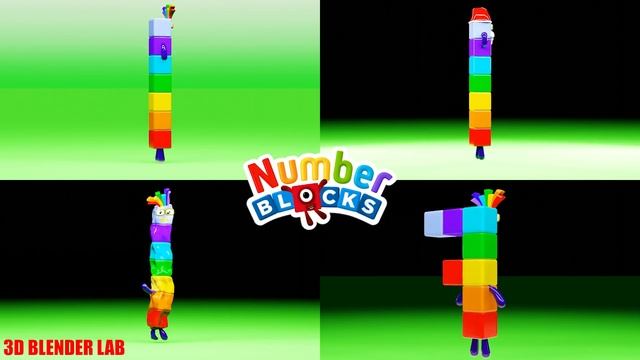 NEW! NUMBERBLOCKS Quadparison Part 12 | 3D Blender Lab