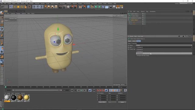 C4D character modeling tutorial Minion