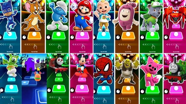 Tiles hop Video Megamix  🆚 Baby Shark Friends 🆚 Cocomelon 🆚 Pinkfong 🎶 Who Will Win#1363