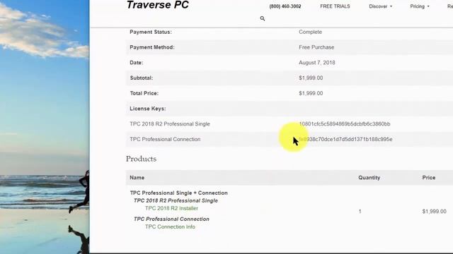 OnLine License Activation: TPC 2016 - 2020