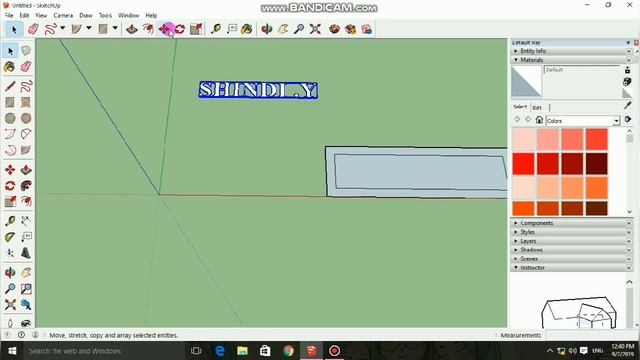 Desain Nama di SketchUp untuk Gantungan Kunci 3d Printing