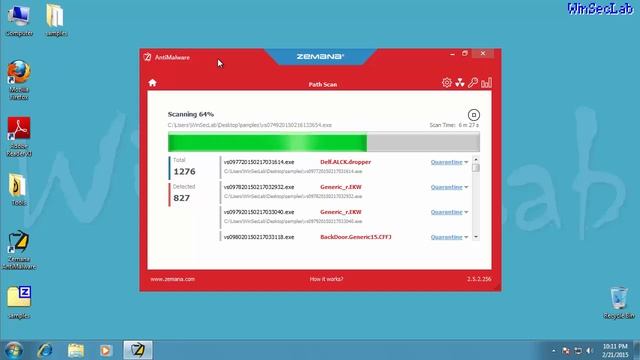 Zemana AntiMalware 2.5.2.256  File Detection Test