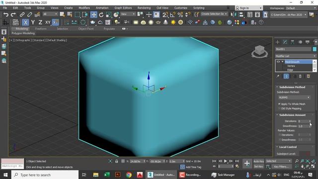 34 Mesh Smooth & Turbo Smooth Modifiers 3DSMax l ثري دي ماكس قائمة الموديفايرز