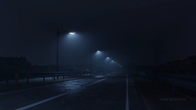 Liminal Space NIGHT ROAD Animation / Blender 3.4 #aesthetic #weirdcore #night #liminalspace #road