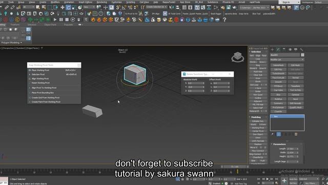 3ds max 2023 align working pivot and grid