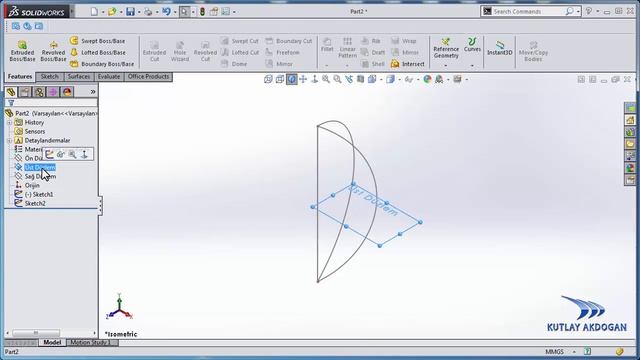 Solidworks heart design _Loft_Solidworks kalp çizimi