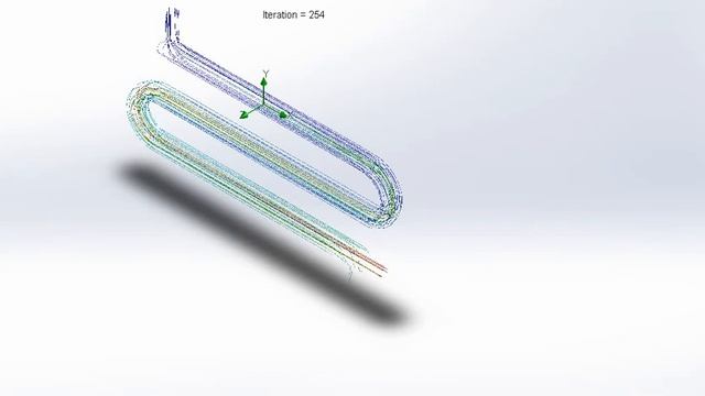 Flow trajectories animation of counter flow double pipe heat exchanger