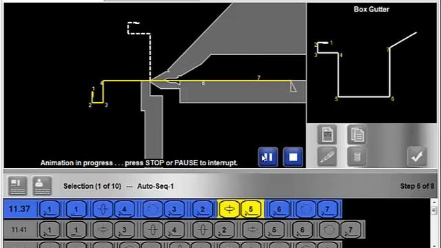 Automatic Bend Sequencing - Box Gutter