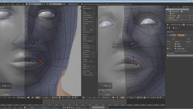 Modeling a Low Poly Head in Blender Part 9: Finalizing the Mesh