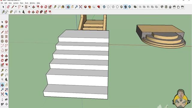 How to make a simple stairs on Sketchup | Sketchup Tutorial Tagalog VERY EASY!