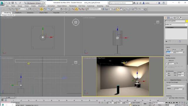 3Ds MAX - photometric lights intensidade