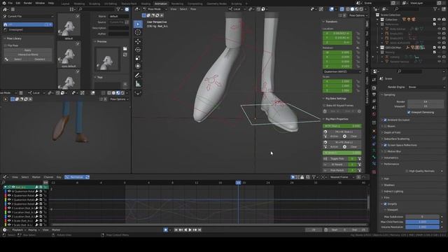 Walk cycle animation in Blender