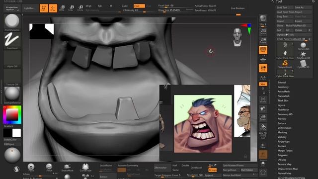 Sculpting Kano Mortal Kombat Stylized in ZBrush - Urdu/Hindi