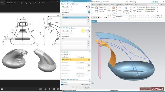 #nx12  CAD #SURFACE TUTORIAL