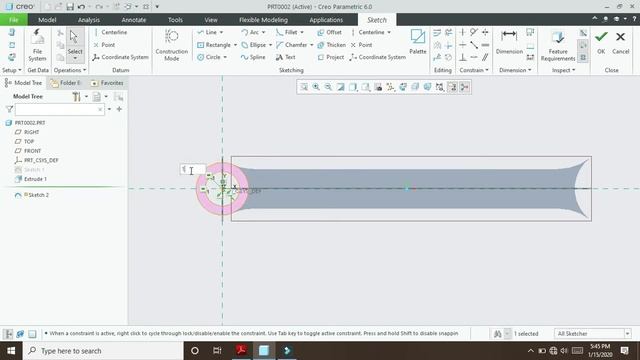 How to draw a CONNECTING ROD IN CREO 6.0,5.0,4.0