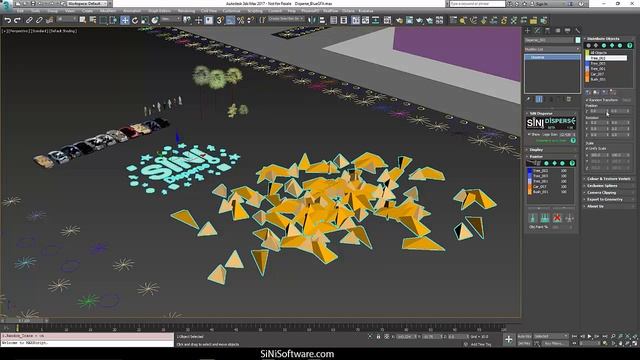 3ds Max plugin Disperse - Distributed Object Rollout