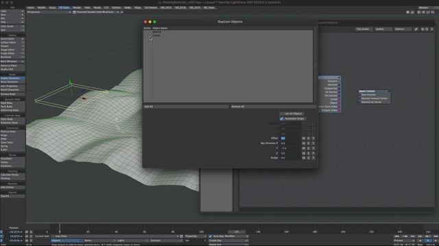 LightWave 3d: Flocking: Ray Cast to Ground