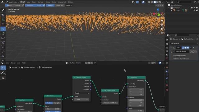 Blender 3.3 Beta: Sculpt Mode Curves