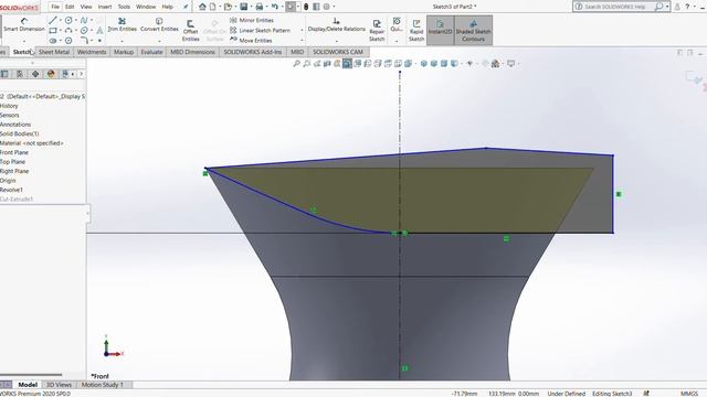 SOLIDWORKS Premium 2020 SP0 0   Sketch1 of Part2   2565 01 17 10 33 29