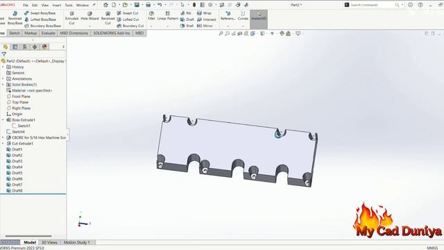 #solidworks || IC ENGINE VALVE COVER