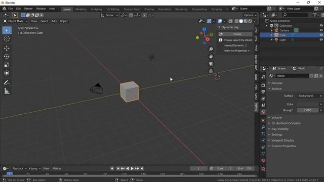 Blender 2.8 Membuat langit tanpa download file lagi di google [Make a Dynamic sky]