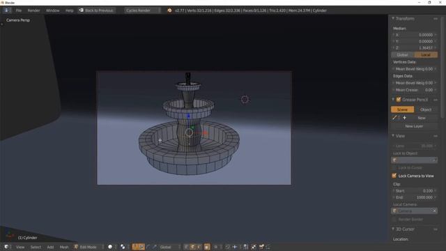 / JMC / blender Simple fountain [timelapse]