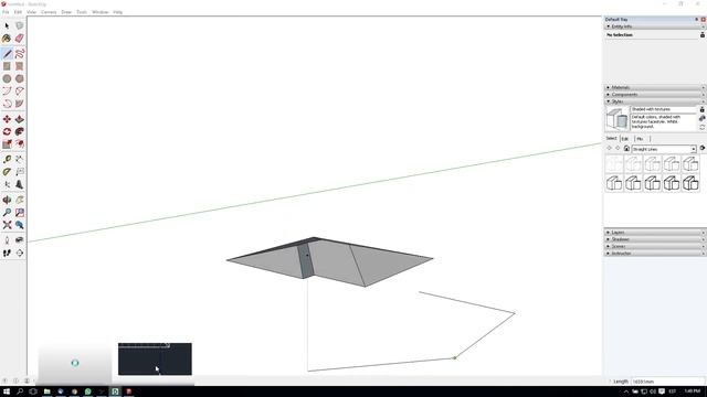 2D Project to 3D - Easy roof (Sketchup)