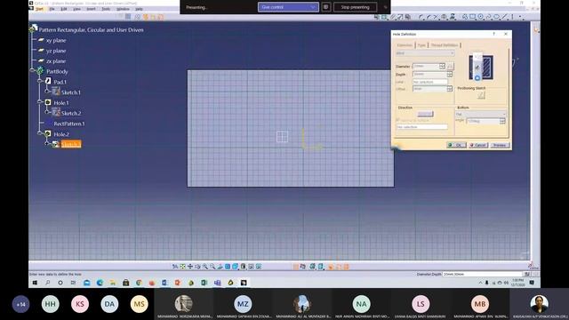 CATIA CLASS VIDEO on RECTANGULAR, CIRCULAR AND USER PATTERN ( version 2)