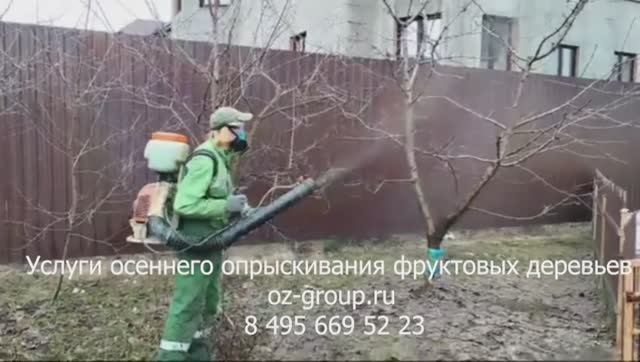 Услуги осеннего опрыскивания фруктовых деревьев от вредителей и болезней. Выезд Агрономов. Звоните