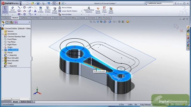 SolidWorks Convert Entities 2010