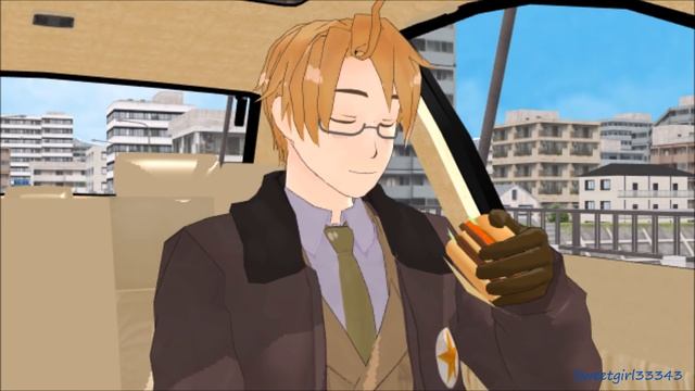 MMD x Hetalia - America and his burger