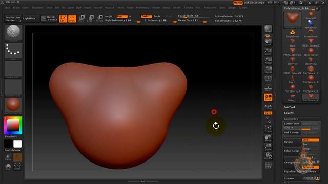 0105พื้นฐานการใช้งานในโปรแกรม Zbrush render