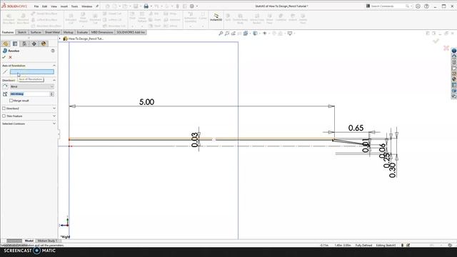 Solidworks | How to Design a Pencil | Pencil Design