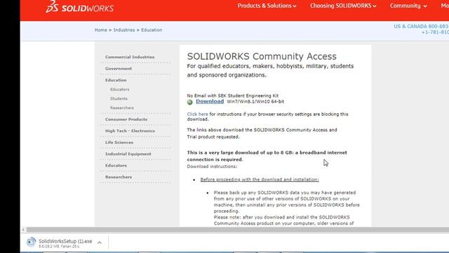 Instalacion de soliworks para estudiantes