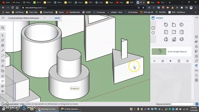 SketchUp for Schools-Dimensioning Tool