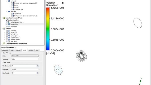 Rendering Axial Fan Stepped Streamline Animation Using ANSYS CFD-post