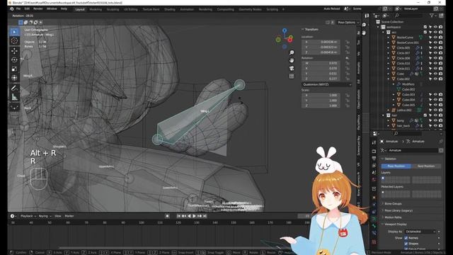 Blenderでキャラクターモデル制作！02 | ウェイト転送による服や揺れ物のスキニング〜初級から中級者向けチュートリアル〜