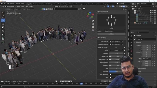 Blender Procedural Crowds Addon || Deepak Graphics