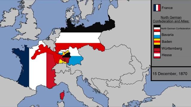 Франко-прусская война на карте