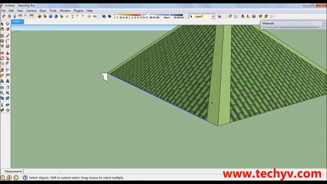 How To Make A Gutter Using the Follow Me Tool In Sketchup 8