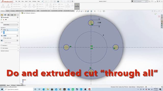 Create a flange in SolidWorks in less than 5 minutes!