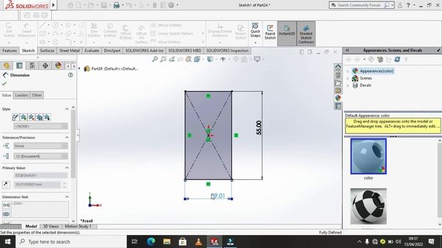 SKETCH PARTS , MAKE ASSEMBLY AND STUDY MOTION IN SOLIDWORKS