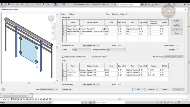 Glass railing in revit tutorials | Revit railing | Revit architectecture |revit tutorials in hindi