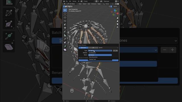 Blender Rename Bone