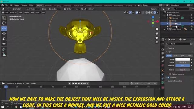 How to make a Fantastic Cell-Fracture Explosion with An Animated Object Inside in Blender! #easy